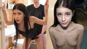 Petite Tiktoker Sophie Weber gets savage fucked before the party