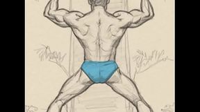 Gift of a super muscle man !(AI-generated)