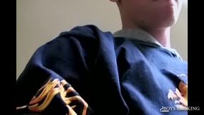 BoysSmoking: Jason shoots delicious cream after stroking his hard shaft in front of the cam