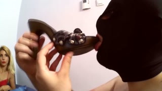 Sadistic Glamour Girls have shoe cleaning slaves