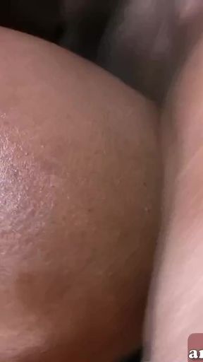 Black chubby milf gets a creampie from the bbc   Clip 2