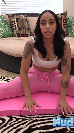 Arab Babe Jasmine Valentine Nude Yoga and Masturbation