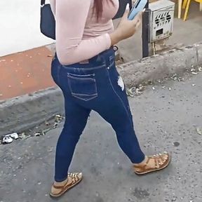 On the street with my neighbor I fuck the 18 year old teen brunette stepsister with big saggy tits her pussy is very sof