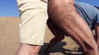 Bareback Outdoor Adventure With A Stranger On A Dune0000