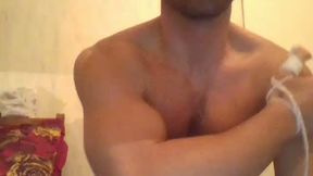 Hairy Lad Srokes His Penis