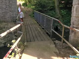 Public Agent Cherry Kiss given an Anal creampie in Public