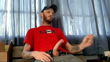 Smoking and stroking compilation - smoke, big dick and cum