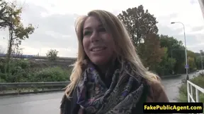 Public euro amateur gets cumshot after bj