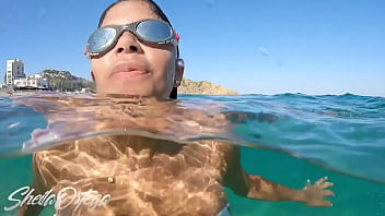 SEX ON THE BEACH, INSIDE WATER WITH A FAN - SHEILA ORTEGA