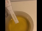 Amateur has to take pregnancy test after making porn