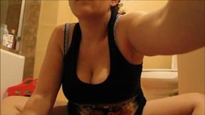 Pregnant with Twins Again Madeline Belly Rub and Pee 20 weeks 2017
