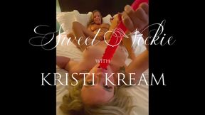 Kristi Kream and I taste each other then invite Hubby to join