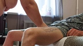 deep deepthroat and dick masturbation is done by stepmom