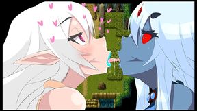 gehenna [ futanari hentai game ] ep.2 elf futa transformation turned her bick erected clit into a giant cock !