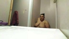 Nasty SSBBW pig Jessica tries to drink her piss