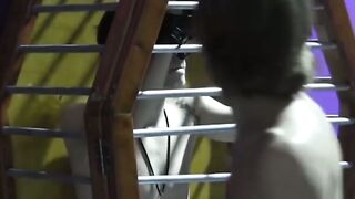 Caged twink whipped and tormented hard ends up masturbating