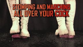 Marching and Stomping All Over Your Cock in White Combat Boots (Close Version) - Tamystarly - Cock Balls Crush Trample, CBT, Bootjob, Trampling, Shoejob