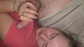 My Horny Wife Plays with My Big Dick and Gives Me a Hot Blowjob