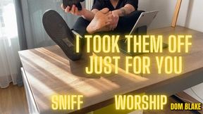 Gay Foot Domination – Dom Blake’s Sweaty Feet, Shoe Removal & Humiliation Sniffing