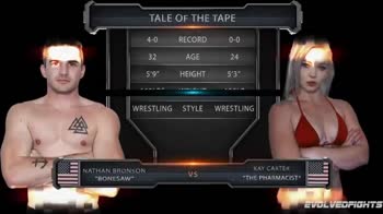 Rough Sex Wrestling Frenzy: Nathan Bronson Dominates Blonde Bombshell Kay Carter