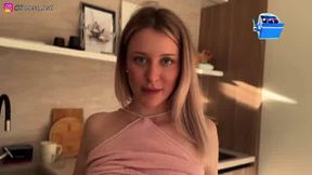 Cheating mom squashes jizz out of my cock for breakfast while dad is at work.