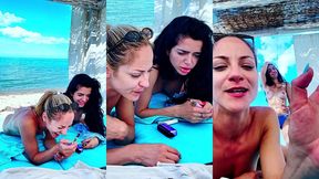 lesbians streaming from the nudy beach