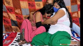 Desi Indian Bhabhi with Her Stepsister Threesome Sex with Husband