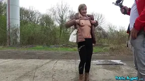 Public Agent breaks student's tight pussy with big dick