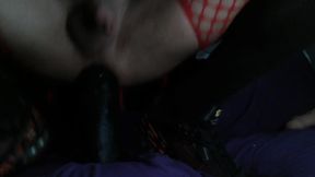 Black Red Cheerleader Outfit, BBC to Ride to Orgasm