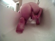 wet wednesday enema fun squirting out my ass with water