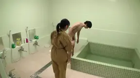 Busty Landlady and Part-Time Worker's Bathroom Fuck