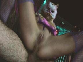 Horny Catsbabes Scene-3 Horny Kittens in Lingerie Fucking Together in the Alley