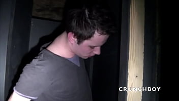 sexy portman sicking cock in glory holes during brear work