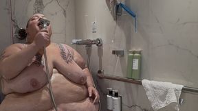 Immobile SSBBW Showers & Shows Off Every Crevice of Her Massive Body
