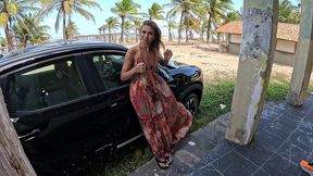 gatinha de aracaju libera no pelo para motorista de app na beira da praia no meio da viagem - barbie kheey