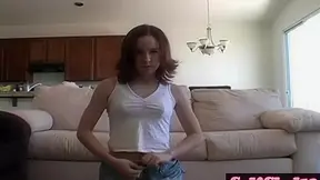 Petite teen 18+ dances naked after striptease