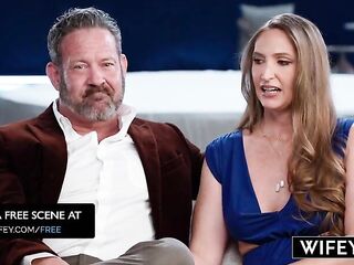 WIFEY Married mother I'd like to fuck Brandi Johnson Gets Spit-Roasted And Creampied Whilst Hubby Watches