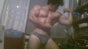 Big Muscled Man with Amazing Biceps