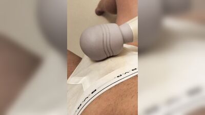 I wore a new pair of briefs and ejaculated in the briefs (4th time) using an electric massage machine!