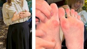 Howls of Laughter and Upskirt from Japanese Yuri Sasano as her Super Sensitive Size 9 and a Half Soles are Tickled; 4 Minutes 33 Seconds