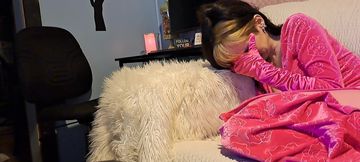 Weeping Goth in Pink Velvet Gown - Real T