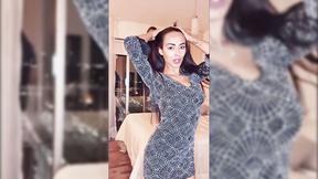 ”#longhair #sparklydress #minidress”