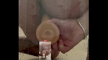 Fucking my big dildo in shower