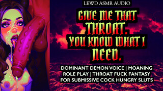 Big cock demon ravages your wet throat [lewd asmr audio] [voice acting] [whispering] [rp] [va]