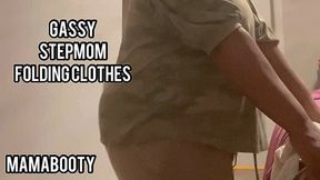 Step-Moms Huge Farts while folding clothes - MamaBooty