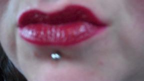 Sarena puts on lipstick