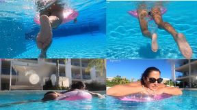Brooke's Underwater Barefoot Pool Float – Wet Feet, Bikini & GoPro Foot Fetish