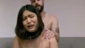 ”BDSM Asian slave babe vs white shaft”