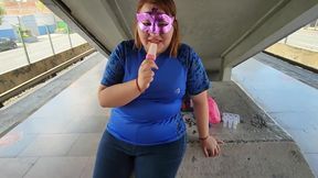 Sit On My Face Eat My Ass Make A Popsicle With The Cum And Eat It In The Subway