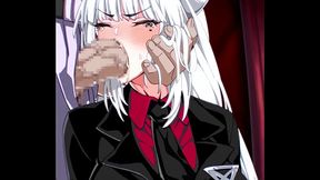 Lucifer from Helltaker giving head